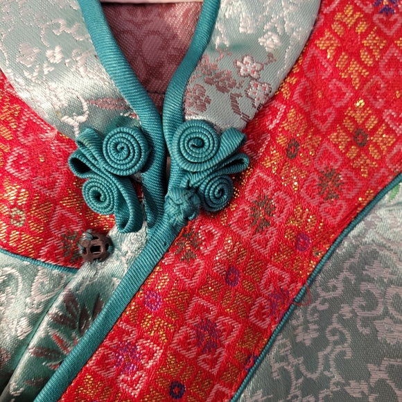 Asian Child's Kimono Type Outfit, Beijing Princess Qirao Sz L (probably small US - Picture 9 of 12